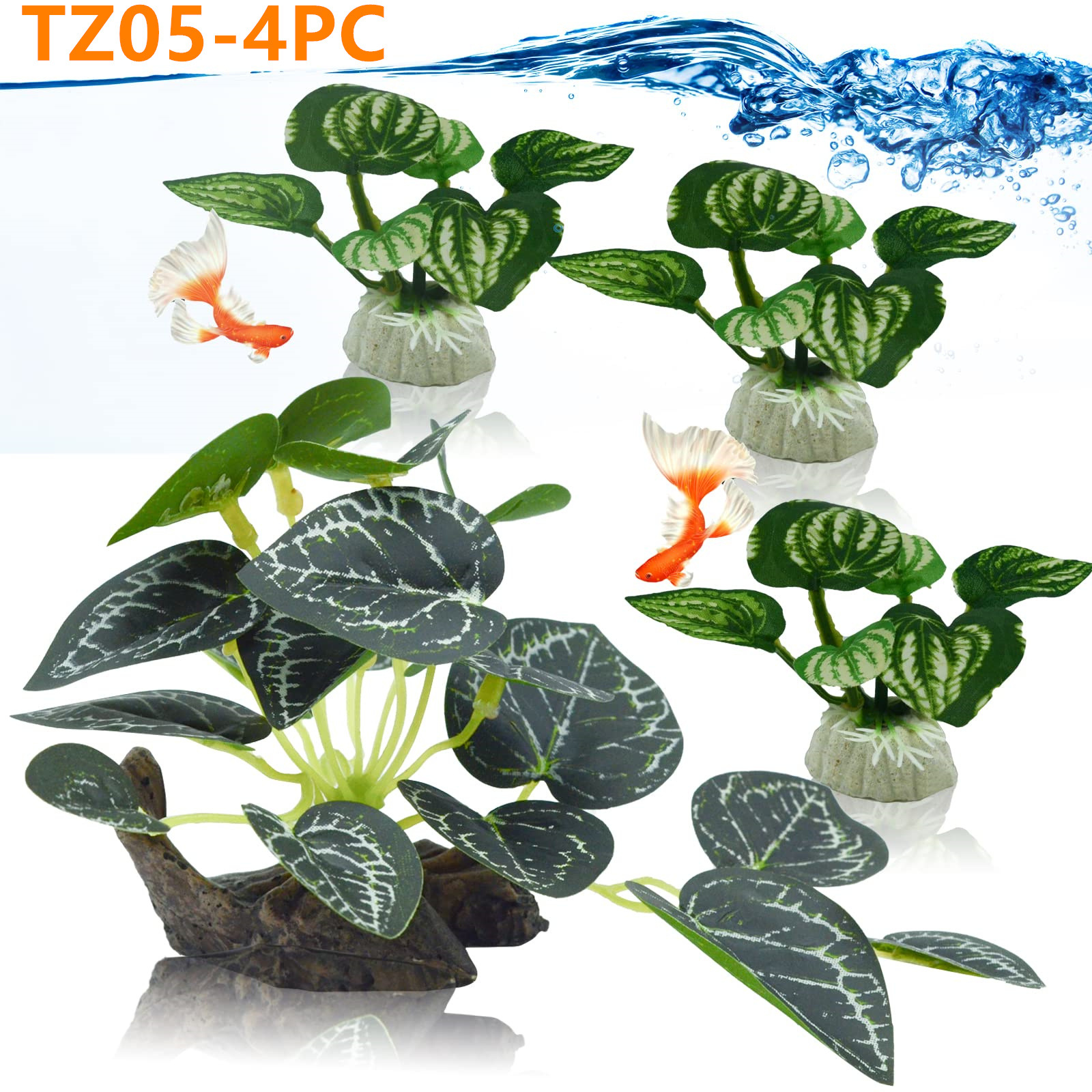 Pecera simulación planta paisajismo decoración decoración suministros de hotel plástico flor falsa hierba falsa tela hoja acuática simulación acuática