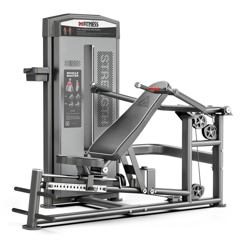 Posición sentada empuje pecho y elevación de hombros entrenador doble en uno empuje pecho y elevación de hombros equipo de ejercicio muscular dorsal equipo de fuerza comercial Tieguan