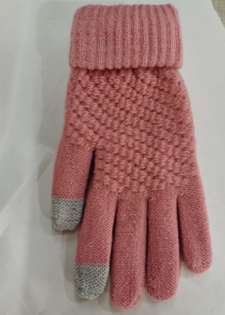 Suministro directo transfronterizo pantalla táctil de invierno anti-Cachemira engrosada forro polar forrado de punto cálido hombres y mujeres guantes de ciclismo al aire libre bienes estable