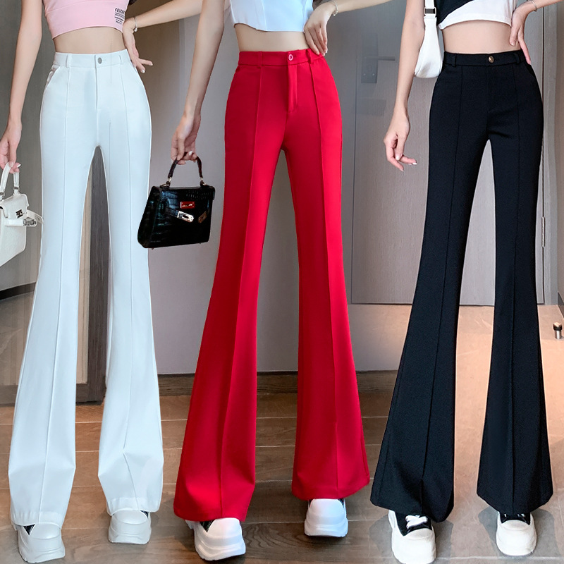 Autumn high flared trousers