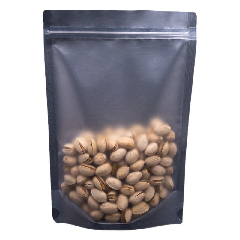 Bolsa de pie autosellante transparente, embalaje de frutos secos, plástico esmerilado, sellado a prueba de humedad, bolsa de subenvasado, bolsa de envasado de alimentos gruesa