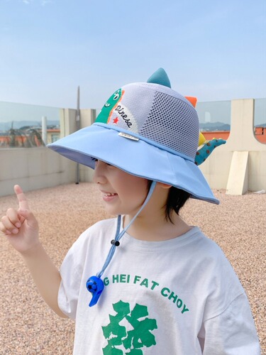 Children's Sun Hat Summer Unisex Kids Large Brim Sun Hat Baby Cartoon Mesh Sunshade Hat Fisherman Hat AA