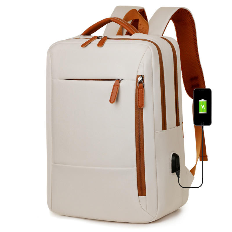 Grouss Kapazitéit Geschäftspendeltasch waasserdicht USB Computertasch, Mirad Faarf Rucksack, Rucksack_voghion.com