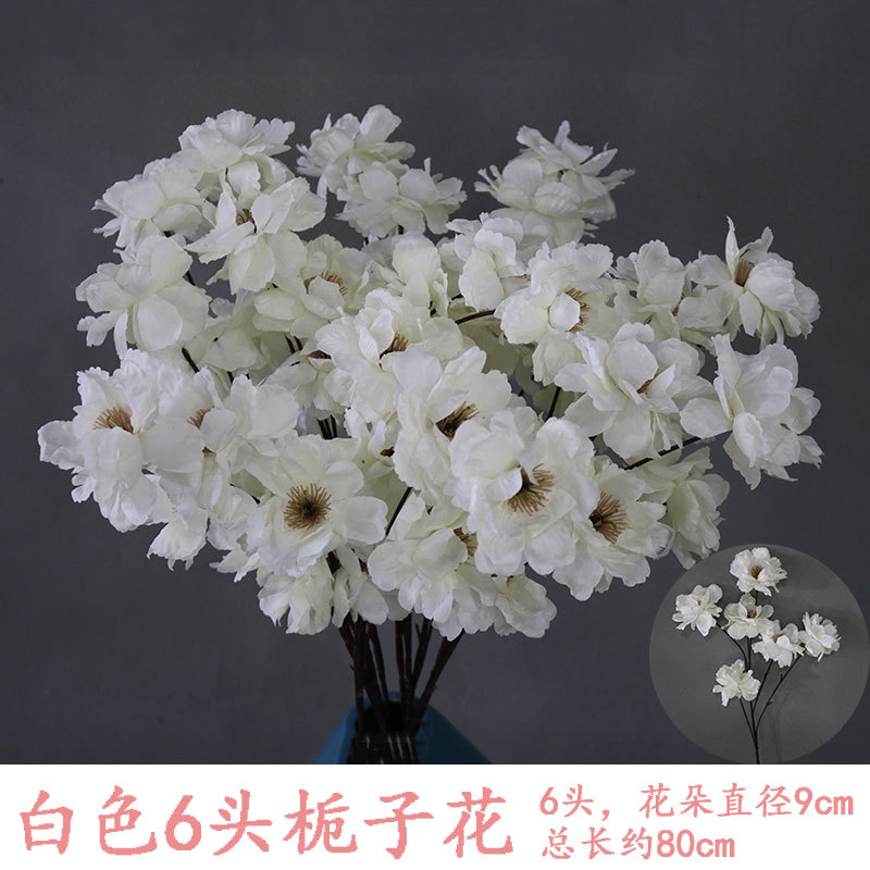 Material de flor de boda blanco brumoso artificial Misty Wedding Hall decoración camino plomo arreglo de flores techo flor artificial Flor de plástico