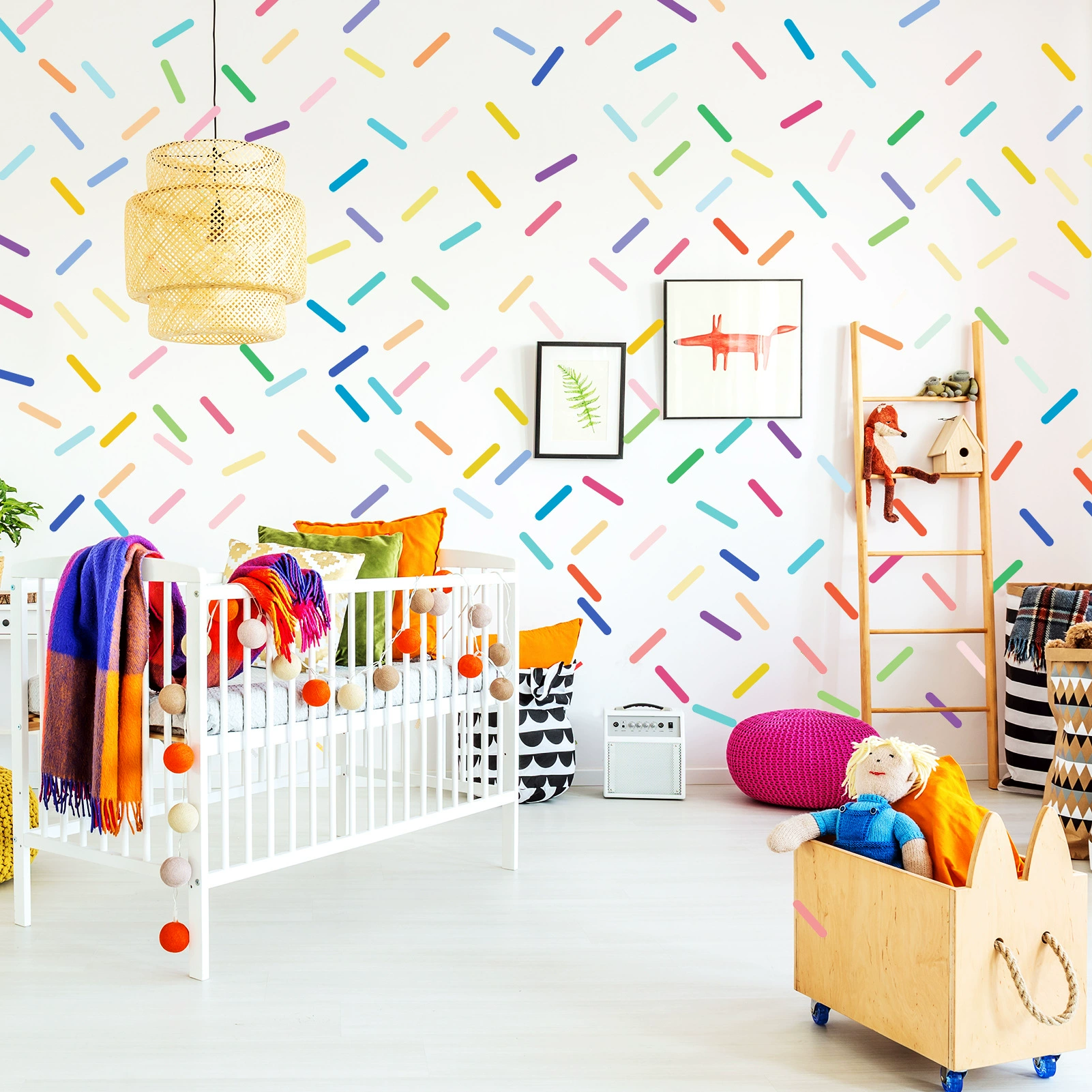 Трансграничные взрывные цветные полосы бесплатно комбинированные спальня гостиная съемный декоративный водонепроницаемый DIY наклейки HY-106