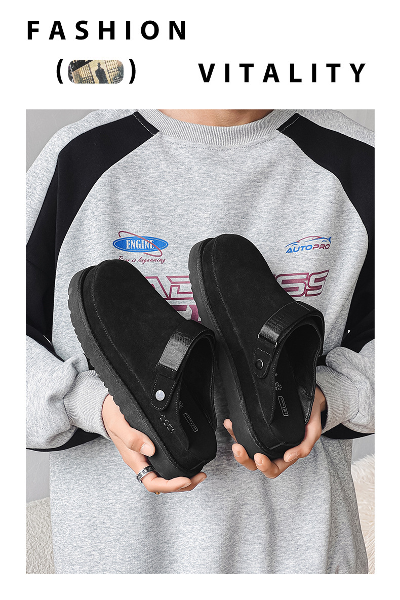 Dames halve slippers van echt leer ademend met dikke zool_voghion.com