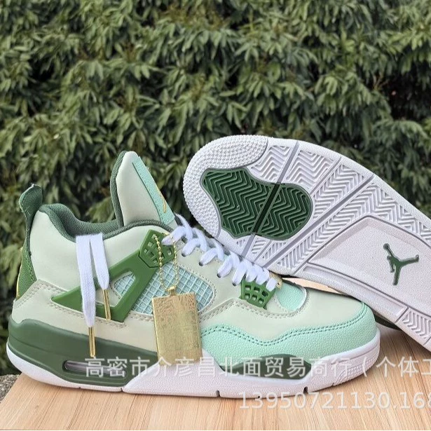 Кроссовки Putian AJ4 оригинальные мужские и женские баскетбольные кроссовки черный кот страх белый цемент скейтборд кроссовки Дианму университет синий серый