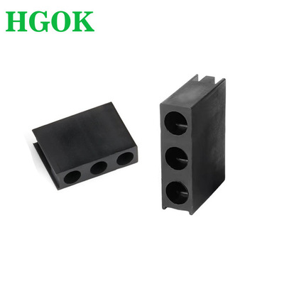 3孔3位3mm灯座3F3A/3F3B/3F3C90度LED间隔柱灯座方形座