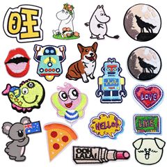 Jrone Wholesale Black Embroidery Patch Badges for Fashion Outerwear, Shoes, Hats, Clothes with Backing Glue