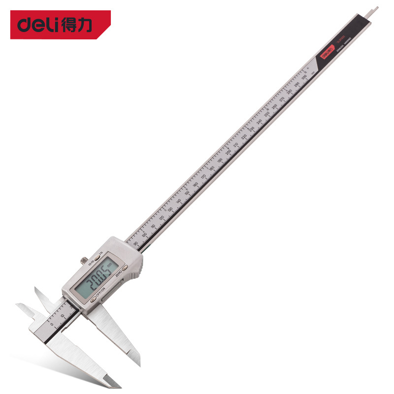 得力 专业锌合金数显卡尺电子尺深度尺 DL 311300