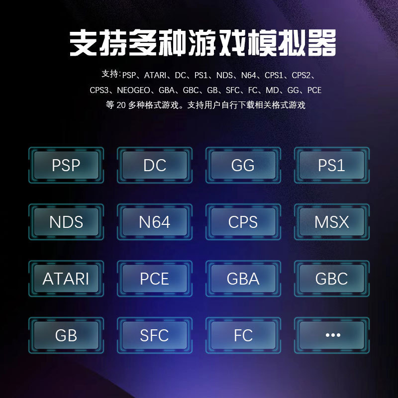 跨境新款PROJECTX PRO掌机双摇杆开源掌上游戏机支持大屏高清街机|undefined