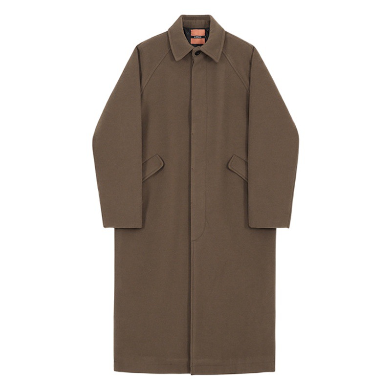 MYQ invierno Nuevo abrigo de lana de los hombres de estilo Coreano de media longitud gabardina abrigo de moda engrosada suelta top