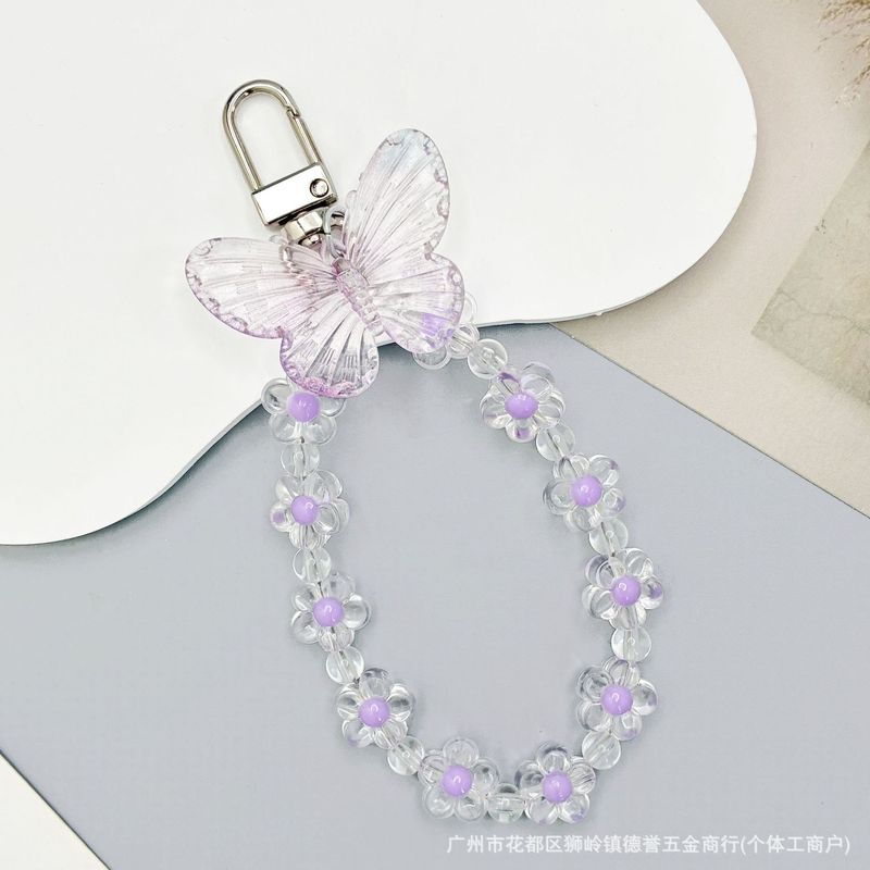 新商品の現物花数珠蝶携帯ストラップのキーホルダー|undefined