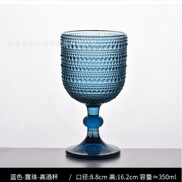 Nuevo retrógrado tallado alto taza de agua taza de vino taza de bebida creativa elegante casa hotel café utensilios de vino