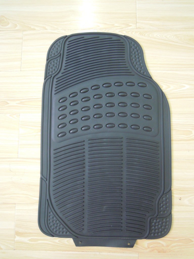 Cross-border car interior non-slip, dirt-resistant, easy-to-clean PVC car floor mat three-piece set, universal for all seasons