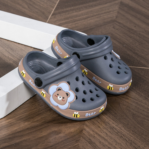 Boys' and Girls' Closed-Toe Croc-Style Shoes, Children's Garden Shoes, Cartoon Beach Shoes, Summer Kids' Crocks