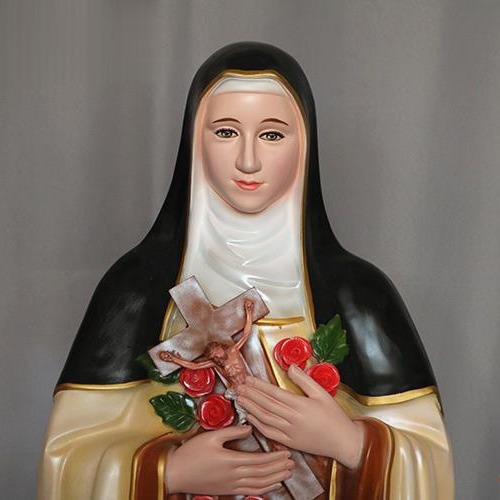 160cm Santa Teresa pequeña decoración de la figura de vidrio de fibra de vidrio decoración de la iglesia doméstica