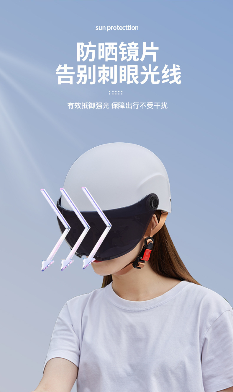 New National Standard Electric Vehicle Helmet, Unisex, Windproof Half Helmet, Summer Sun Protection, Lightweight Battery Vehicle Safety Helmet