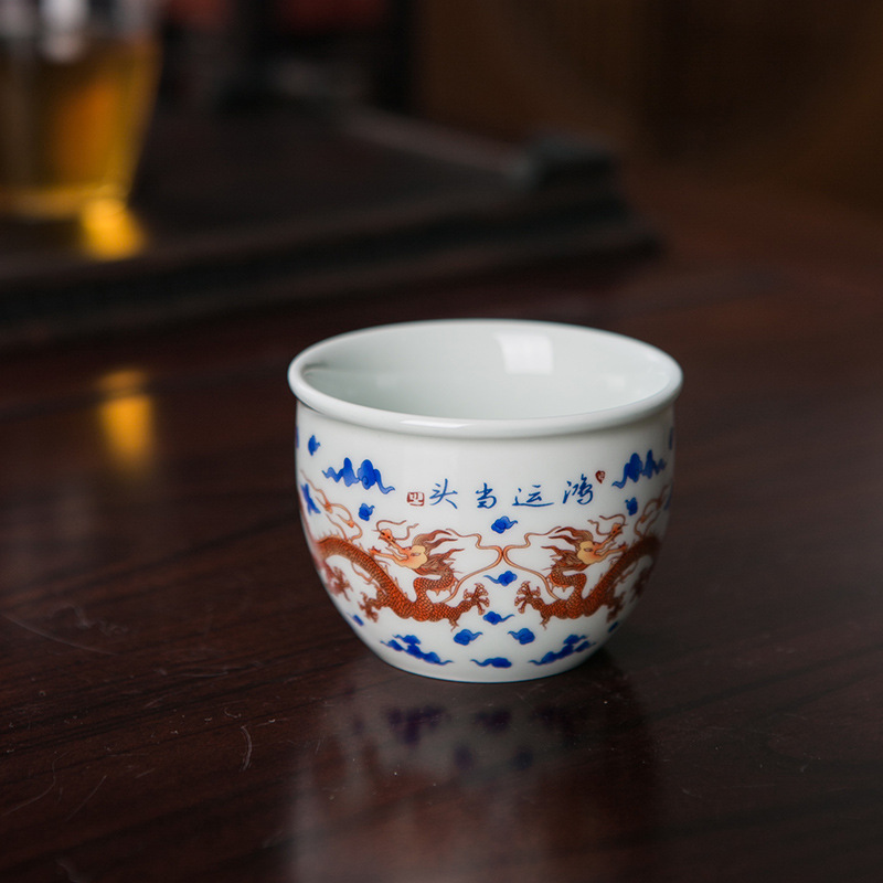 瓷泥大缸杯鸿运当头