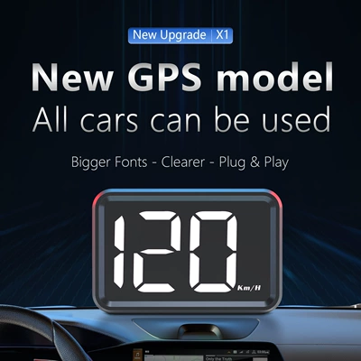 HUD Head-Up Display Beidou: Vehicle HUD - high-definition-speedometer-x1-white-light-mph-compatible-with-all-car-models
