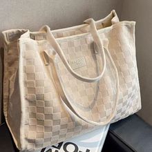大容量通勤女士帆布包包女跨境时尚托特包外出单肩包手提购物袋子