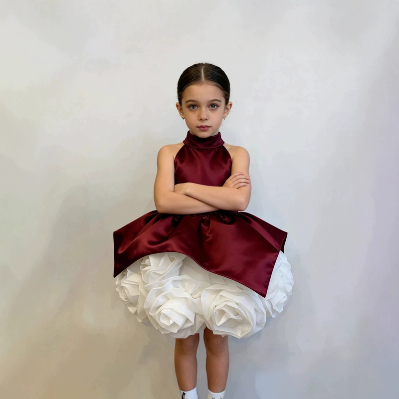 Cross-border girls' princess dress, children's runway show birthday dress, high-end fluffy dress, foreign trade fashion host performance costume Cross-border girls' princess dress, children's runway show birthday dress, high-end fluffy dress, foreign trade fashion host performance costume