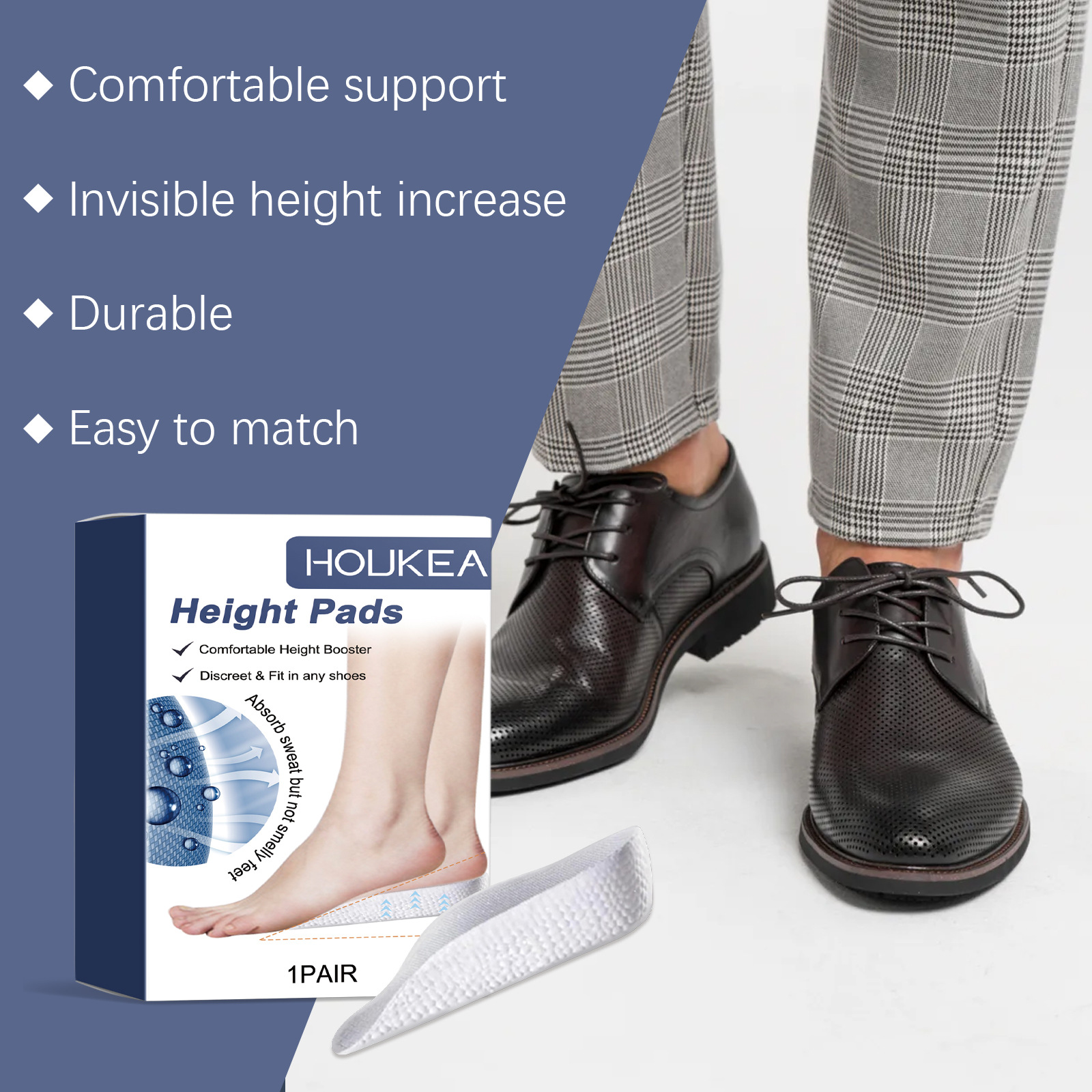 Einlegesohle, rutschfeste, verschleißfeste Stützkörperpflege für den Außenbereich, langlebige, atmungsaktive Einlegesohle_voghion.com