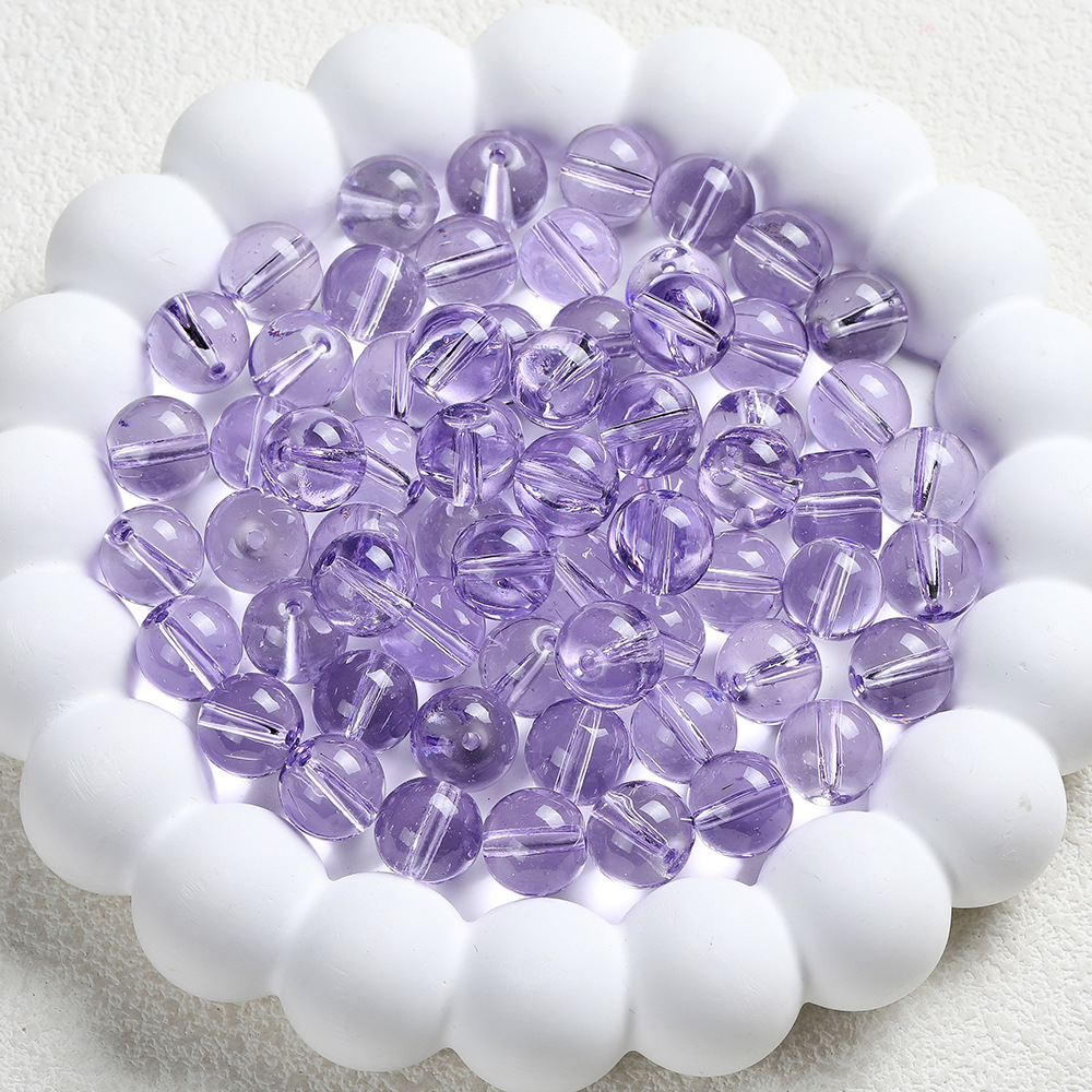 6 / 8 / 10mm esmaltado transparente esmaltado esferas de vidrio DIY joyas manuales pulseras material accesorio de collar image 15