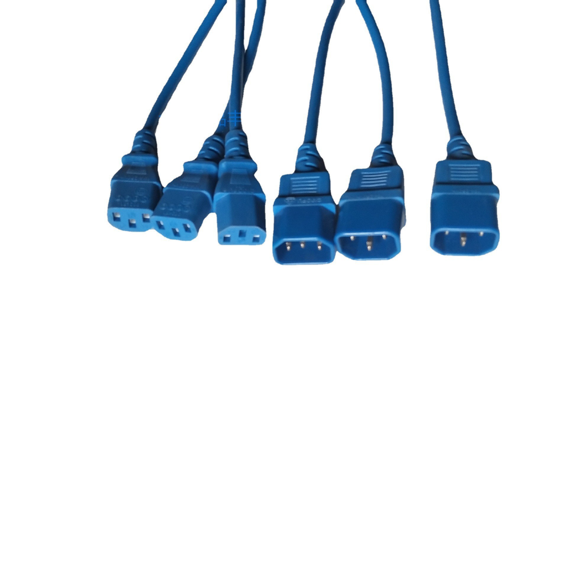 供应品字尾公母对插，三芯圆护套电源线，连接线