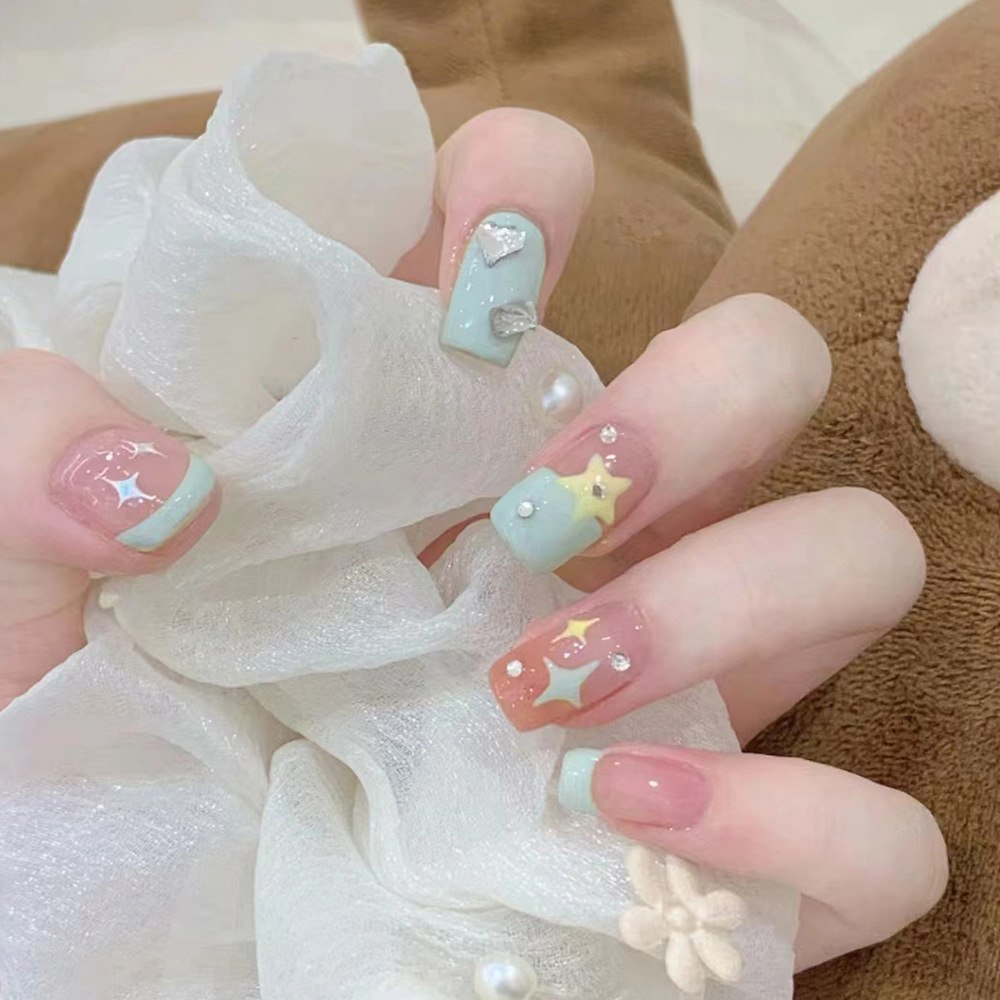 Ventas transfronterizas calientes frescas de diámetro de manicuras macarón color elegante parche de uñas ambiente suave para usar uñas image 1