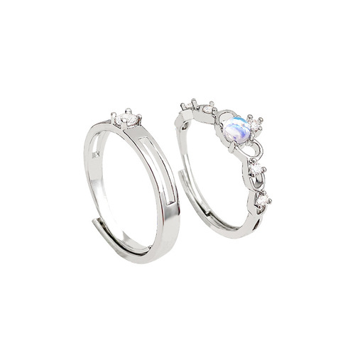 Korean retro set ring for women niche high-end light luxury personalized pearl ring fashion trend hand jewelry wholesale