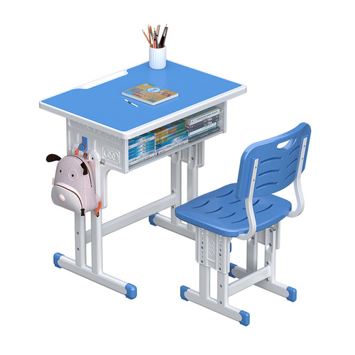 School single student desk and chair set classroom tutoring class desk with adjustable height for primary and secondary school students children study desk and chair