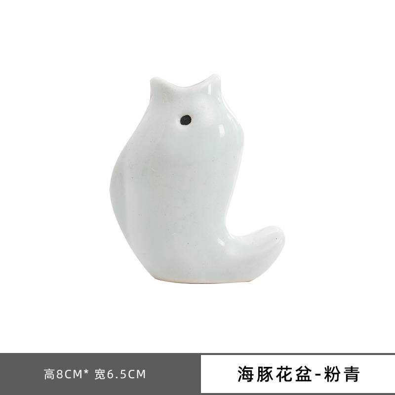 Flower pot dolphin-Pink Verde