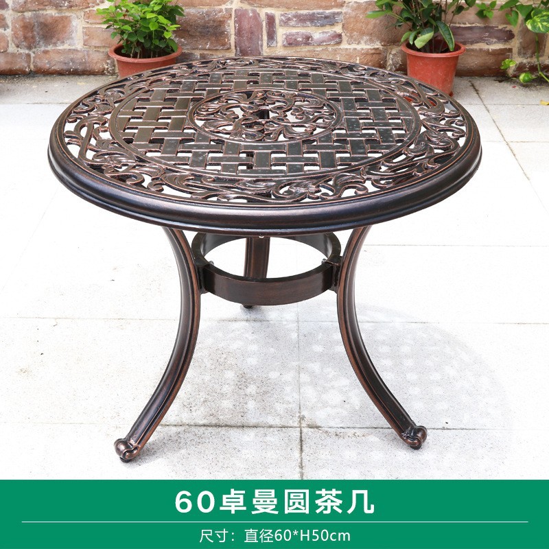 Mesa de té redonda de 60 cm (2 hojas)