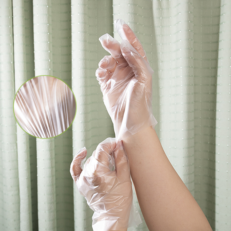 Disposable TPE gloves Food grade protective transparent thickened TPE gloves Disposable boxed thickened gloves