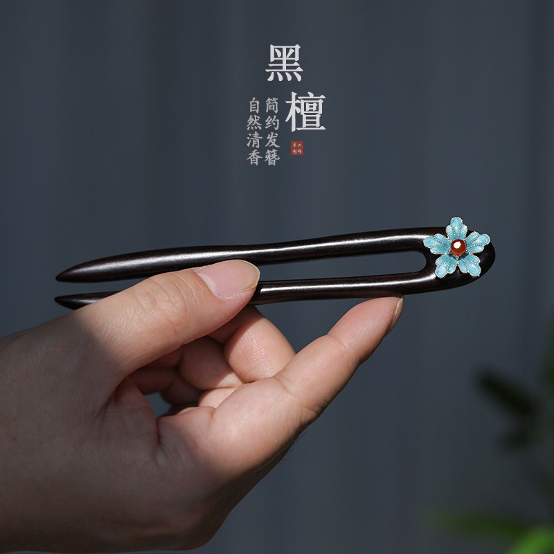 번트 블루 플라워 [에보니]