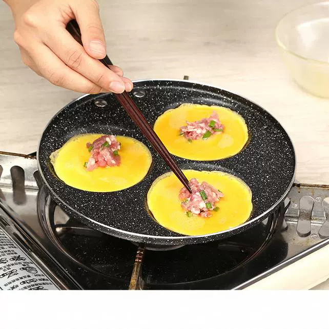 Maifan piedra tortilla pan múltiples huevos 3 agujeros 5 agujeros 7 agujeros antiadherente sartén regalo al por mayor