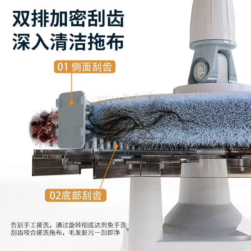 Cubo de fregona giratorio hogar perezoso absorbente limpio separación de aguas residuales lavado a mano libre fregona plana solo cubo fregona lote