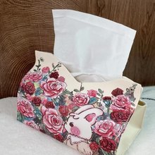 新款可爱卡通兔抽纸盒家用卧室客厅厨房纸巾盒餐巾纸多功能收纳