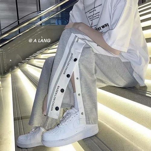 Women's and Men's Loose and Versatile Street Style Hip-Hop Vibe High Street Sports and Casual Pants, Couple Set