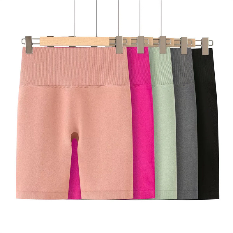 Dopamine Hot Girl High Waist Seamless Riding Yoga Mid-length Pants Autumn and Winter New Tight Belly Tucking Hip Peach Hip Shorts