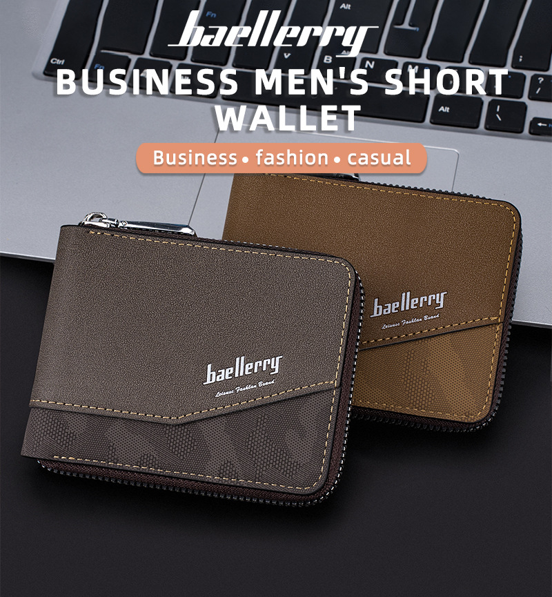 60g Weight Polyester Lining Material Zipper Closure Type Small Wallets Bags Type 1 Piece Quantity Casual, Daily Occasion Pu Leather Material Solid Color Pattern All Seasons Season Men's Gender Basic Style Square Shape Men's Solid Color Pu Leather Zipper Small Wallets 无
