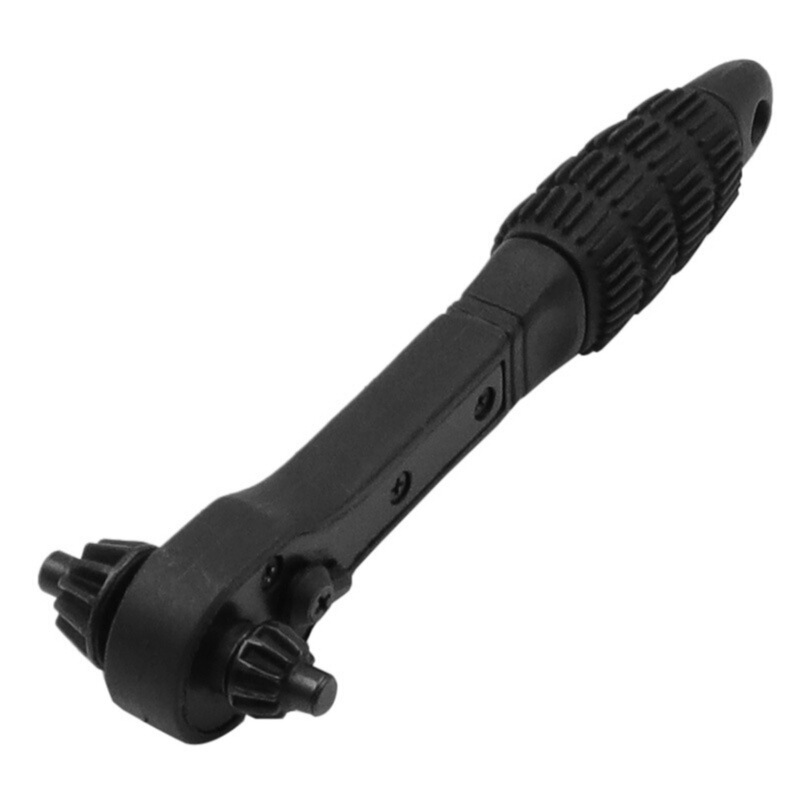 Yunbei 12.7mm 17.5mm キーレンチ ツーインワン ドリルチャックキー ブラック ラチェット両用レンチ|undefined