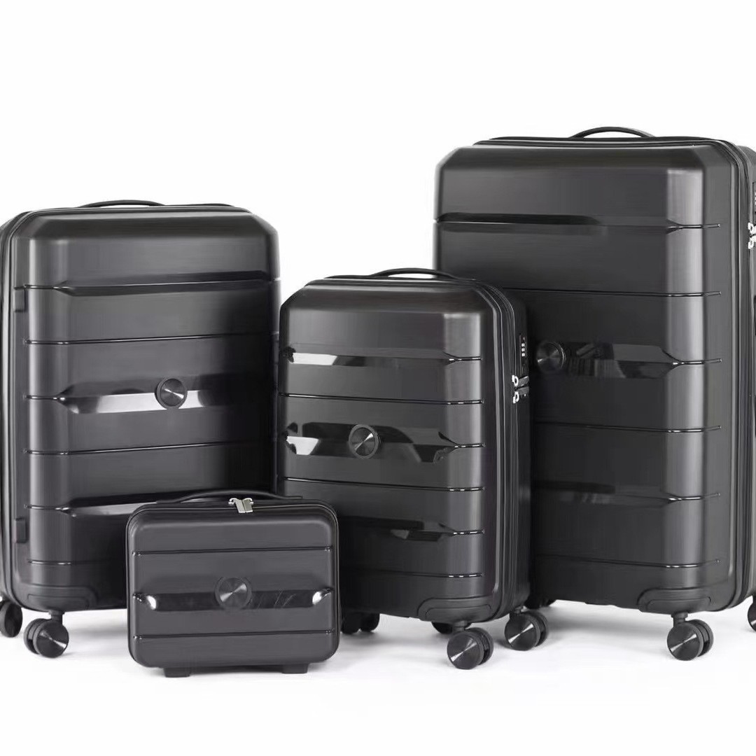 Procesamiento de maletas personalizadas con cremallera de color sólido maleta de embarque al por mayor maleta de embarque ligera