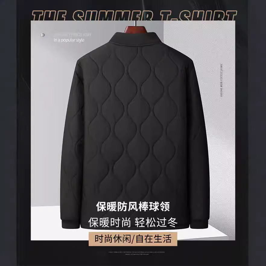 抖音中年爸爸冬装加绒加厚外套男士内胆秋冬季保暖老人棉袄中年潮