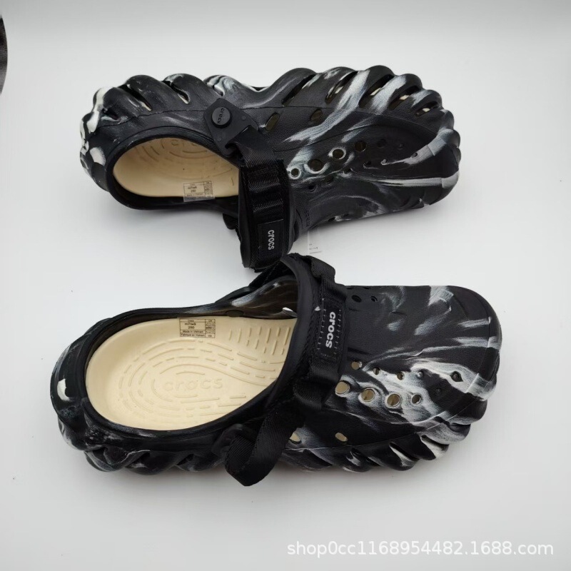 Summer New Corrugated Clogs for Men and Women, Outdoor Printed Non-Slip Sneakers, Beach Sandals, Baotou Couple Slippers Summer New Corrugated Clogs for Men and Women, Outdoor Printed Non-Slip Sneakers, Beach Sandals, Baotou Couple Slippers