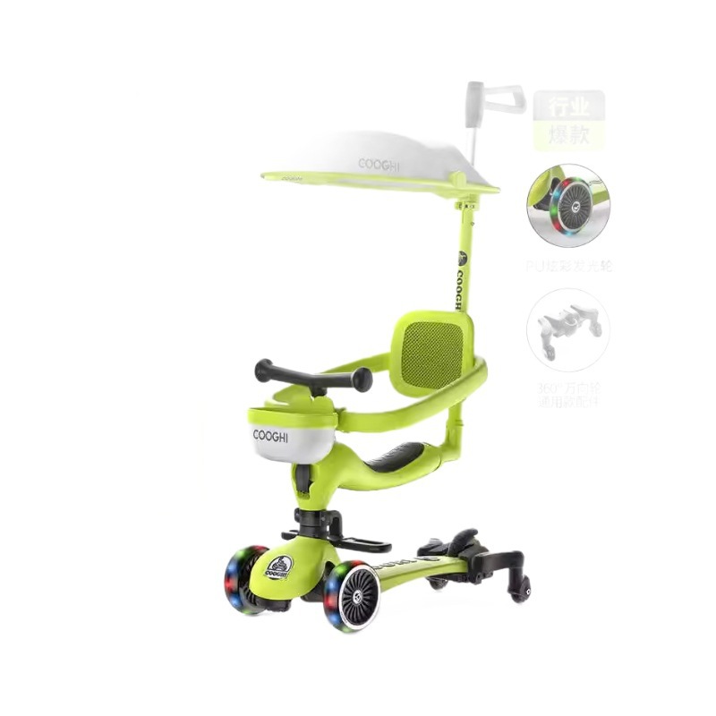 CoolRider Children's scooter, balance bike, folding toy, walker, 2 in 1, 1-3-6 years