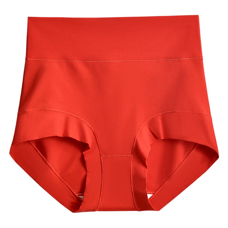 Женские красные трусы на год зодиака 2026, с высокой талией, утягивающие, с протеином шелка 7А, антибактериальные, дышащие, не стягивающие