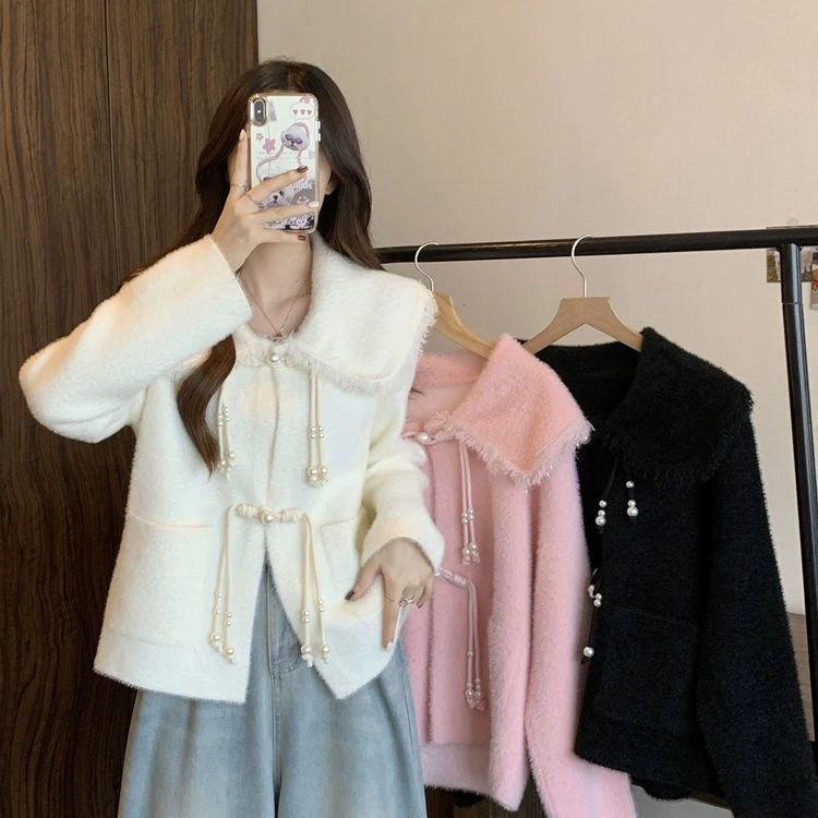 Трансграничный новый китайский стиль с пуговицами 2024 осенняя и зимняя одежда