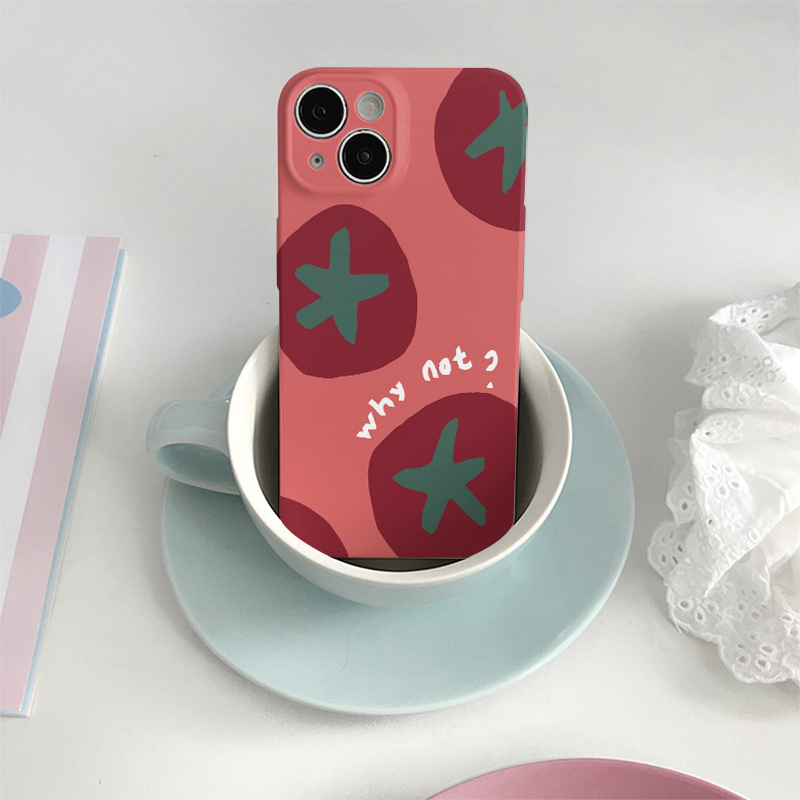 50g Weight iPhone Applicable Brands Phone Cases Classification Feilin Material Tomato Pattern Cute, Modern Style Style Feilin Tomato Cute Modern Style Phone Cases Phone Accessories 5